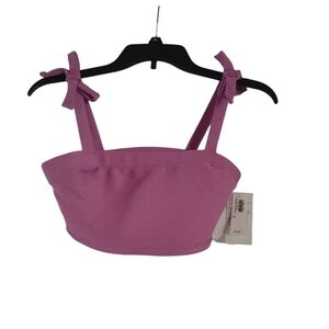 NWT Old Navy Lavender Bow Strap Crop Top Size XL